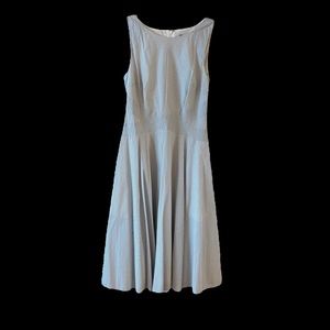 Sleeveless striped flowy A-line midi dress by Ann Taylor NWOT